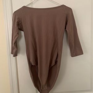 Mauve Express Off-the-Shoulder Bodysuit